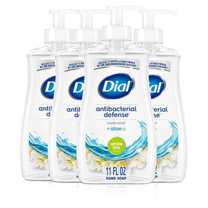 4 Bottles Dial Antibacterial Liquid Hand Soap with Aloe