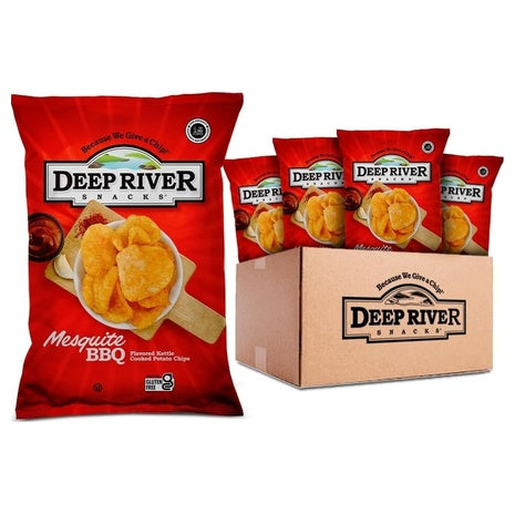 24 Bags Deep River Mesquite BBQ Kettle Chips (2oz)