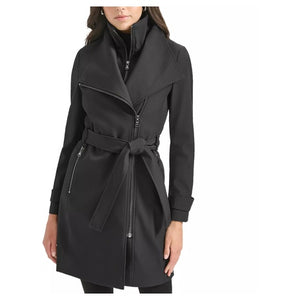 Calvin Klein Women's Long Sleeve Belted Wrap Coat