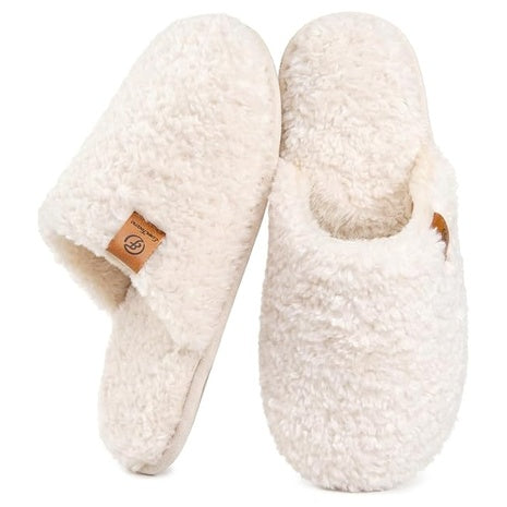 EverFoams Women's Fuzzy Slip-on Slippers