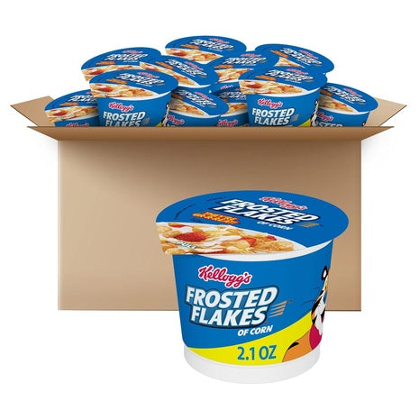 12 Kellogg's Frosted Flakes Cereal Cups (2.1oz)