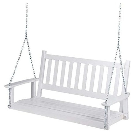 Shine Company Maine 54" Wood Porch Swing With Chains