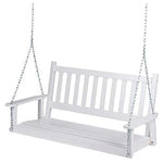 Shine Company Maine 54" Wood Porch Swing With Chains