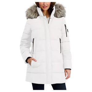 Nautica Women's Faux-Fur-Trim Hooded Puffer Coat
