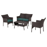4-Piece Wicker Patio Conversation Set