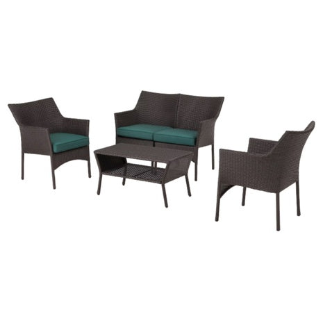4-Piece Wicker Patio Conversation Set