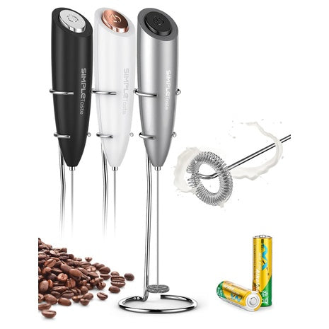 Handheld Electric Milk Frother with Stand