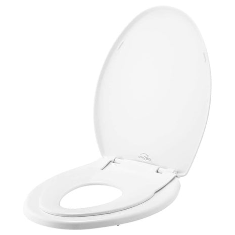 Elongated Toilet Seat with Built-In Toddler Training Seat