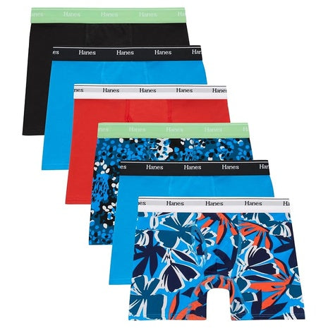 6-Pack Hanes Boys' Originals Stretch Cotton Boxer Briefs