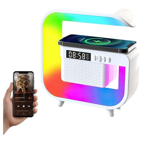 Smart LED Table Lamp With 10W Fast Charging And Sunrise Alarm