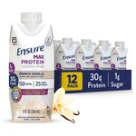 12 Ensure Max Protein French Vanilla Nutrition Shakes (OU-D)