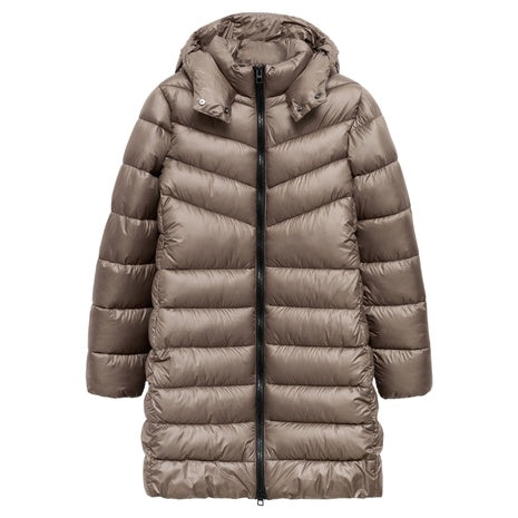 Women's Midi Quilted Anorak With Hood