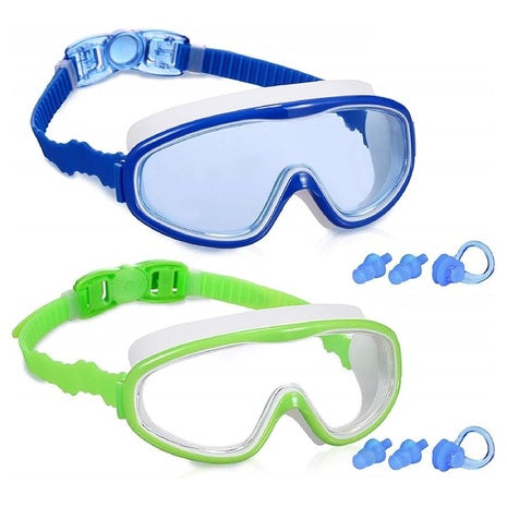 2-Pack Yizerel Kids Swim Goggles (Green/Blue)