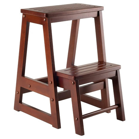 Antique Walnut Double Step Stool