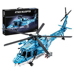 1,521-Piece Military Helicopter Building Blocks Set