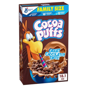 Family Sized Box of Cocoa Puffs Cereal