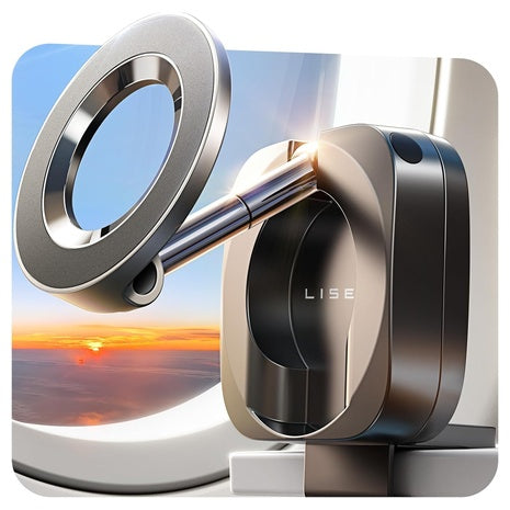 LISEN Magsafe Travel Essentials Airplane Phone Holder Mount (Black)