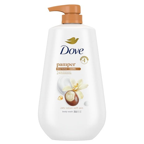 Dove Pamper Body Wash with Pump, Shea Butter & Vanilla