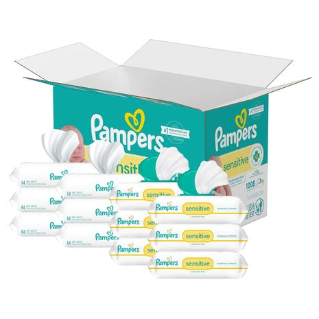 1,008 Pampers Sensitive Baby Wipes