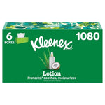 6 Flat Boxes Kleenex Lotion Facial Tissues with Coconut Oil
