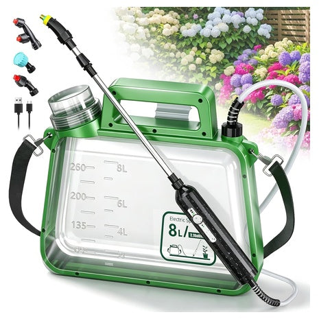 2 Gallon Rechargeable Electric Garden Sprayer With Telescopic Spray Wand