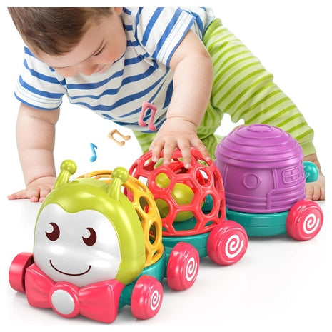 Musical Caterpillar Push & Go Toy Car
