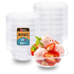 50 Clear Plastic Serving Bowls