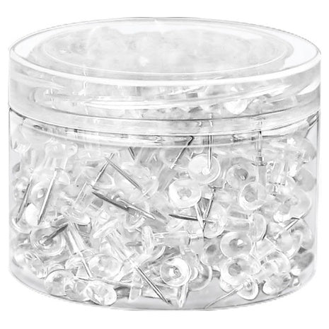 500 Clear Push Pins