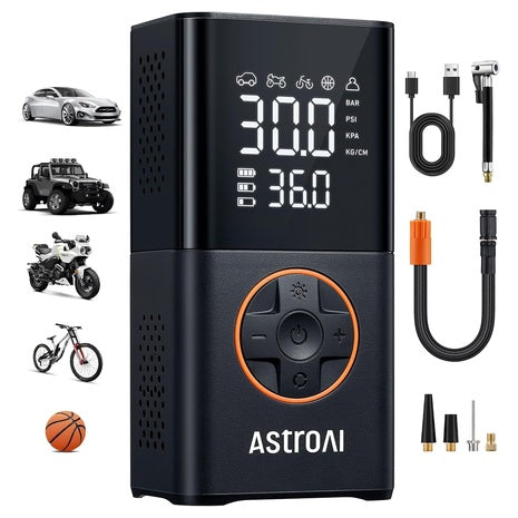 L7 Portable Air Compressor 150 PSI Cordless Bike Pump
