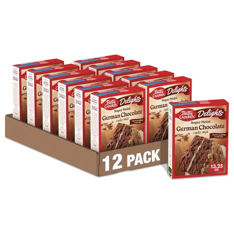 12-Pack Betty Crocker Super Moist German Chocolate Cake Mix (OU-D)