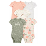 5-Pack Baby Girl Carter's Floral Short Sleeve Bodysuit Set