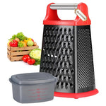 4-Sided Stainless Steel Grater w/ Container