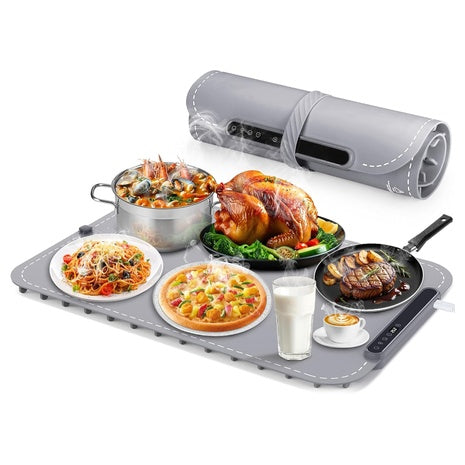 Electric Warming Tray with 7 Adjustable Temperatures & Timer