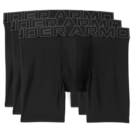 Under Armour 3-Pack Performance Tech Mesh Solid 6" Boxer Briefs