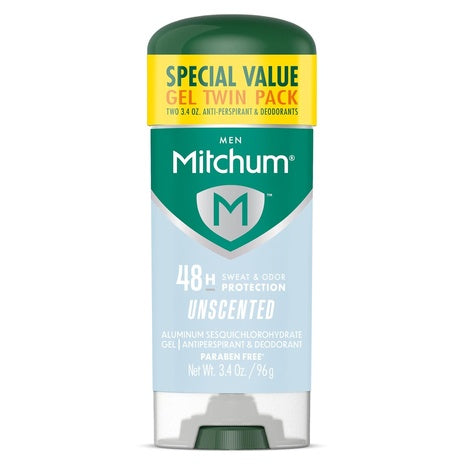 2-Pack 3.4-Oz Mitchum Men's Triple Odor Protection Antiperspirant & Deodorant Gel
