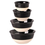 4-Pack HASENSE Nesting Ceramic Stoneware Mixing Bowls
