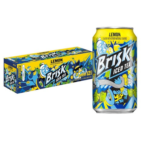 12 Cans Brisk Lemon Iced Tea