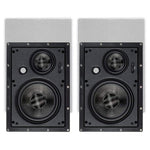 6.5" Monoprice 3-Way Carbon Fiber In-Wall Speakers With Magnetic Grille