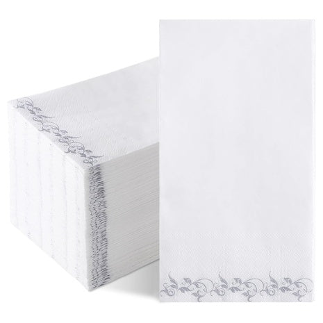 100 Silver Disposable Hand Towels