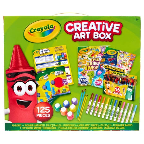 125-Piece Crayola Art Set with Giant Coloring Books