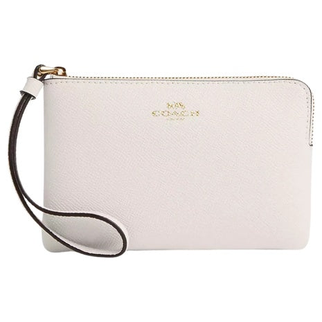 Coach Outlet Corner Zip Pebbled Leather Wristlet