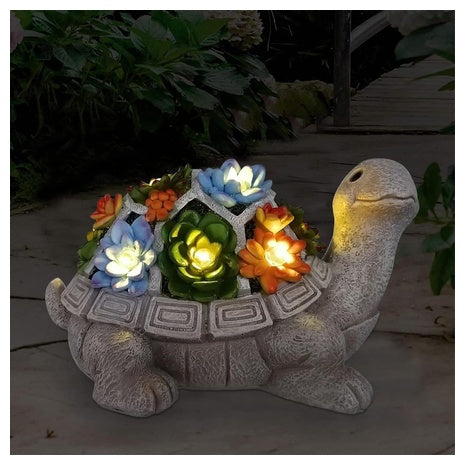 Nacome Solar Garden Outdoor Statues Turtle