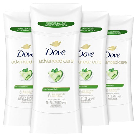 4 Dove Advanced Care Antiperspirant Deodorant Stick