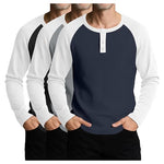 3-Pack August Alley Men's Waffle Henley Shirts