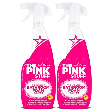 2 Stardrops The Pink Stuff Miracle Bathroom Foam Cleaner Bottles