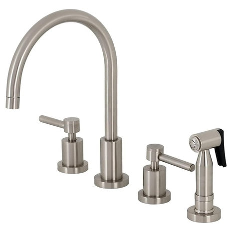 Brushed Nickel Widespread Kitchen Faucet
