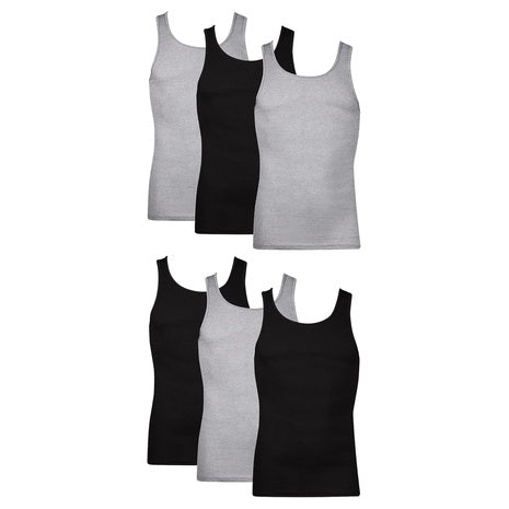 6-Pack Hanes Cotton Tank Undershirts