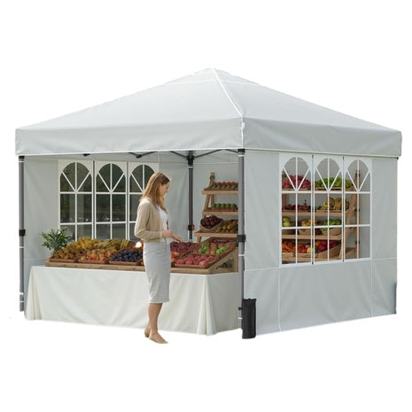 Raynesys 10 X 10 Ft Pop Up Canopy Tent With Sidewalls