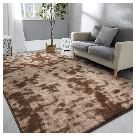 5x8 Tie-Dye Brown Shag Area Rug