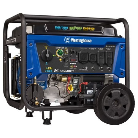 Westinghouse WGen9500TF 12500 / 9500 Watt Tri-Fuel Remote Electric Start Portable Generator